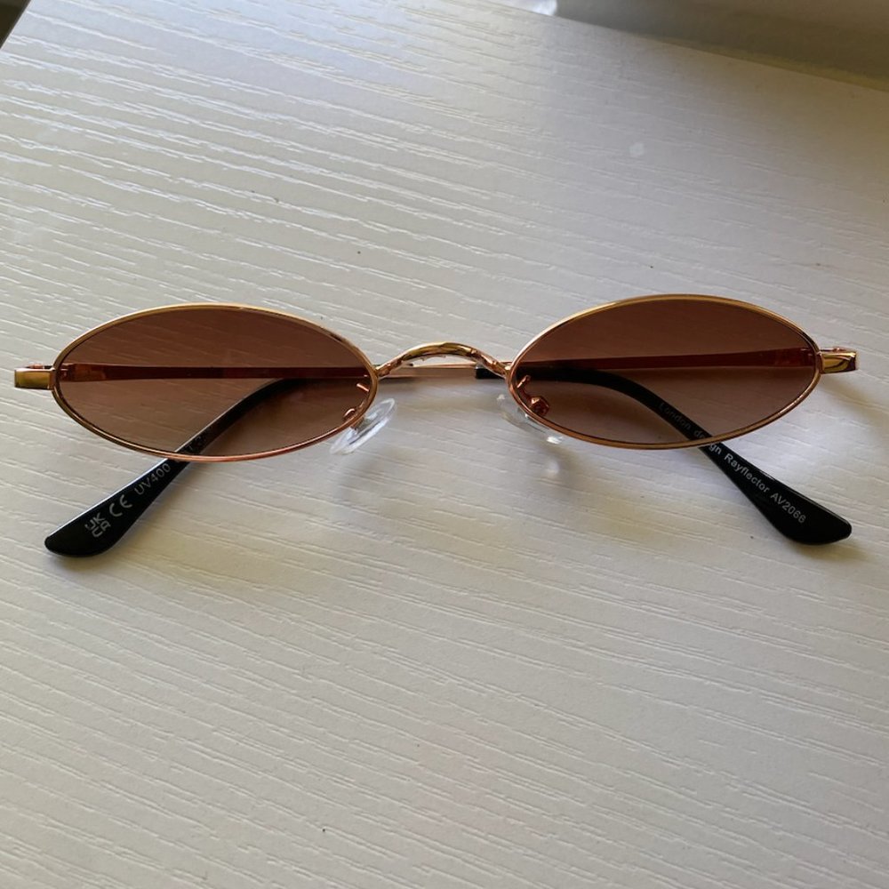 Vintage Brown Ombre Oval Persol Sunglasses